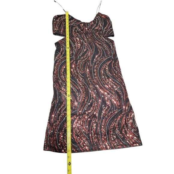 GUESS Women's Taryn Sequinned Side-Cutout Cocktail Dress Size 12 - Picture 3 of 13